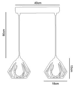 Lampadario a sospensione con filo CEED 2xE27/60W/230V