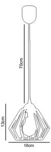 Lampadario a sospensione con filo CEED 1xE27/60W/230V nero