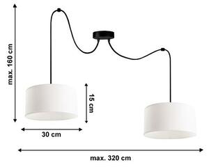 Lampadario a sospensione con filo TUZ 2xE27/60W/230V ragno
