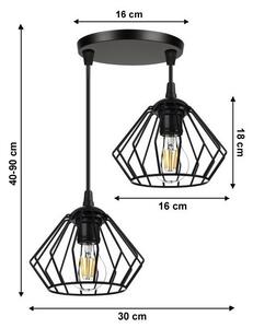Lampadario su fune CEED 2xE27/60W/230V