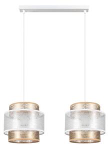 Lampadario a sospensione con filo GABI 2xE27/60W/230V oro/bianco
