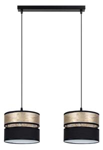 Lampadario a sospensione con filo LIMA 2xE27/60W/230V oro/nero