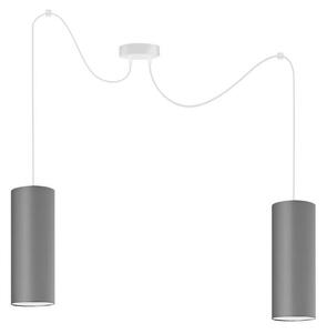 Lampadario a sospensione con filo ZIK 2xE27/40W/230V ragno grigio