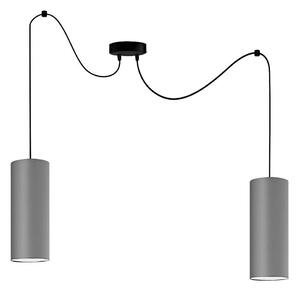 Lampadario a sospensione con filo ZIK 2xE27/40W/230V ragno grigio