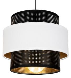 Lampadario a sospensione con filo NESS 2xE27/60W/230V ragno nero/bianco