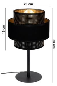 Lampada da tavolo NESS 1xE27/60W/230V nero