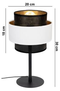 Lampada da tavolo NESS 1xE27/60W/230V nero/bianco