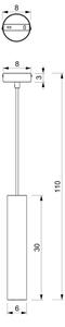 Lampadario a sospensione con filo RAITO 1xGU10/8W/230V ottone