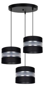 Lampadario a sospensione con filo CORAL 3xE27/60W/230V nero/cromo diametro 45 cm