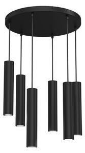 Lampadario a sospensione con filo RAITO 6xGU10/8W/230V nero