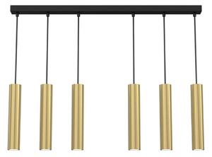 Lampadario a sospensione con filo RAITO 6xGU10/8W/230V ottone