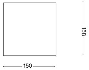 Ideal Lux - Faretto da esterno TECHO 1xGU10/20W/230V 15x15 cm IP54 marrone