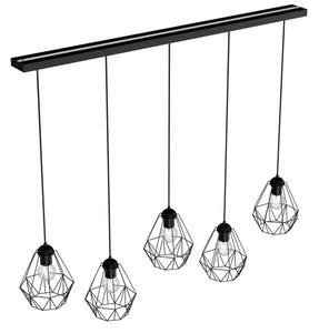 Lampadario su corda BERGEN 5xE27/60W/230V nero