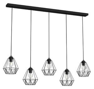 Lampadario su corda BERGEN 5xE27/60W/230V nero