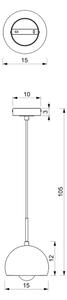 Lampadario a sospensione con filo COOL 1xE27/60W/230V