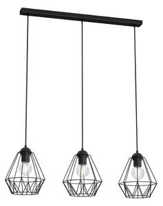 Lampadario su corda BERGEN 3xE27/60W/230V nero