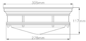 Quintiesse QN-HADRIAN-FS-OZ-CLEAR Lampada da esterno HADRIAN 2xE27/40W/230V IP44 bronzo