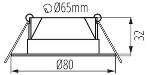Kanlux 39260 - Faretto da incasso LED FIZU LED/4W/230V 3000/4000/6500K nero