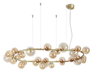 Ideal Lux - Lampadario LED su cavo PERLAGE 30xG9/3W/230V 143 cm oro/beige fumé