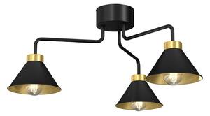 Lampadario a plafone DEMET 3xE27/60W/230V nero/oro