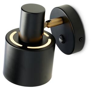 Halo Design 746880 - Faretto da parete VOGUE 1xE27/40W/230V nero/ottone