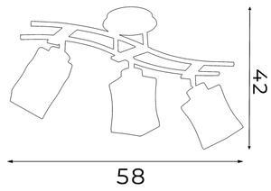 Plafoniera DERBY 3xE27/60W/230V