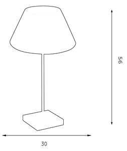 Lampada da tavolo con connettore USB 1xE27/60W/230V nera