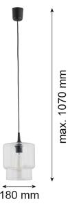 Argon 3275 - Lampadario su corda NEWA 1xE27/15W/230V trasparente