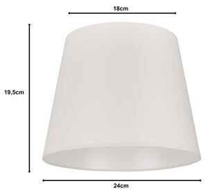 Duolla - Paralume per lampada da tavolo CLASSIC M E27 diametro 24 cm color crema