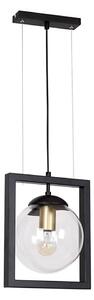 Klausen 111023 - Lampadario a sospensione con filo REY 1xE27/7W/230V nero