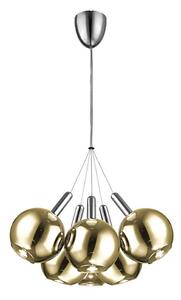 Klausen 142001 - Lampadario LED a sospensione con filo BALLS 6xLED/5W230V oro/cromo opaco