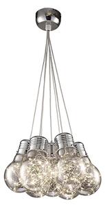 Klausen 142008 - Lampadario LED a sospensione con filo BULBS LED/30W/230V cromo lucido