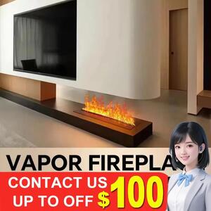 Camino a incasso con effetto vapore, fiamme 3D realistiche e funzione di umidificazione dell'aria