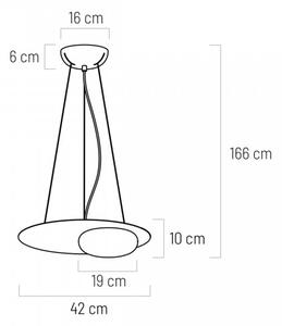 Klausen 111100 - Lampadario LED a sospensione con filo PETIT LED/12W/230V nero