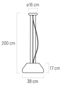 Klausen 111097 - Lampadario LED a sospensione con filo PADDY LED/24W/230V bianco