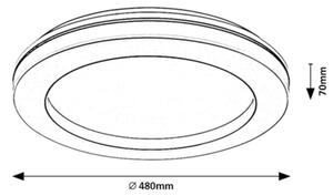 Rabalux 71003 - Plafoniera LED dimmerabile COOPERIUS LED/47W/230V + +TC