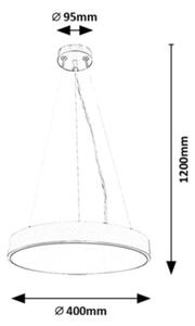 Rabalux 71039 - Lampadario LED TESIA 36W 230V 3000K nero