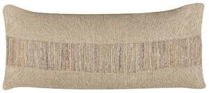 Set di 2 cuscini in iuta con imbottitura sfoderabile e nappe decorative a tinta unita beige 30 x 70 cm decorativi boho Beliani