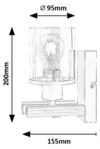 Rabalux 71080 - Applique NIYLAH 1xE27/25W/230V
