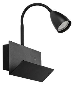 Rabalux 71089 - Applique con mensola TACITO 1xGU10/25W/230V nero