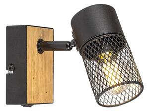 Rabalux 71151 - Faretto da parete METTA 1xE14/40W/230V quercia