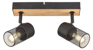 Rabalux 71152 - Faretto METTA 2xE14/40W/230V quercia