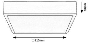 Rabalux 71247 - Plafoniera LED LAURI LED/22W/230V 21x21 cm nero