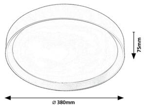 Rabalux 71185 - Plafoniera LED LIATRIS LED/25W/230V 3000K diametro 38 cm