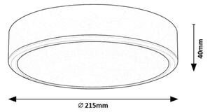 Rabalux 71246 - Plafoniera LED LAURI LED/22W/230V diametro 21 cm nero
