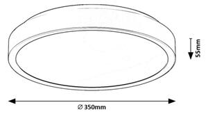 Rabalux 71258 - Plafoniera LED da bagno SAMIRA LED/36W/230V IP44 bianco