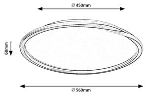 Rabalux 71291 - Plafoniera LED MATHIOLA LED/40W/230V oro