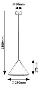 Rabalux 72007 - Lampadario a cavo JAROD 1xE27/40W/230V nero