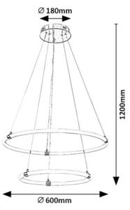 Rabalux 72009 - Lampadario LED dimmerabile IRELIA LED/55W/230V con DO
