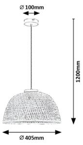 Rabalux 72025 - Lampadario a sospensione con filo RATTAN 1xE27/25W/230V rattan